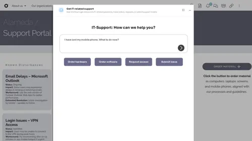 Front Door Intranet Example - In the IT support portal, end-users can get access self-service forms and workflows, but also use an AI-assistant to find guidance on how to complete a task.png