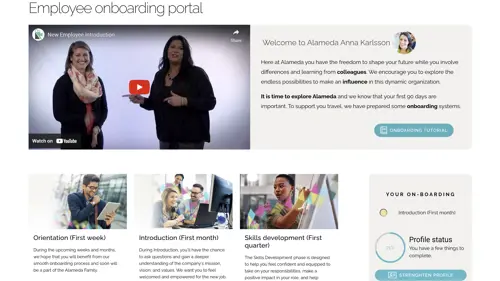 HR Intranet Best Practice: Employee engagement software with structured onboarding portals guides new hires and improves employee experience.