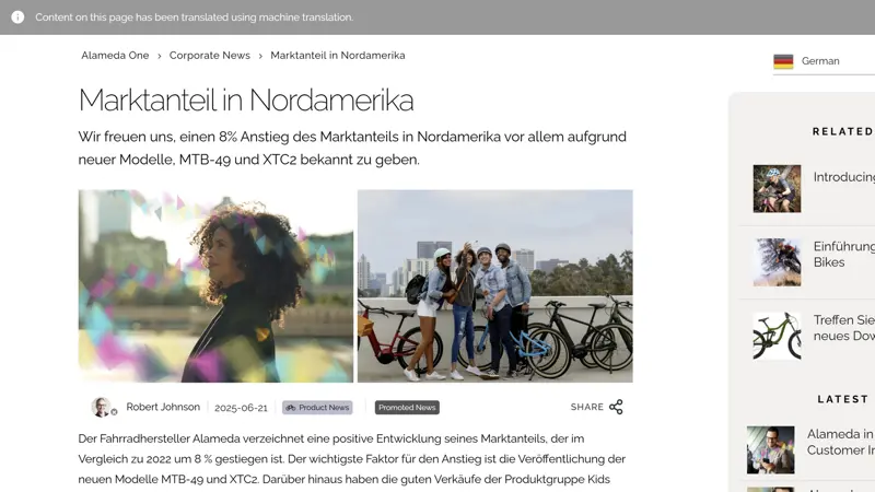 AI features in intranet translating content across languages with reviewer workflows for quality assurance.