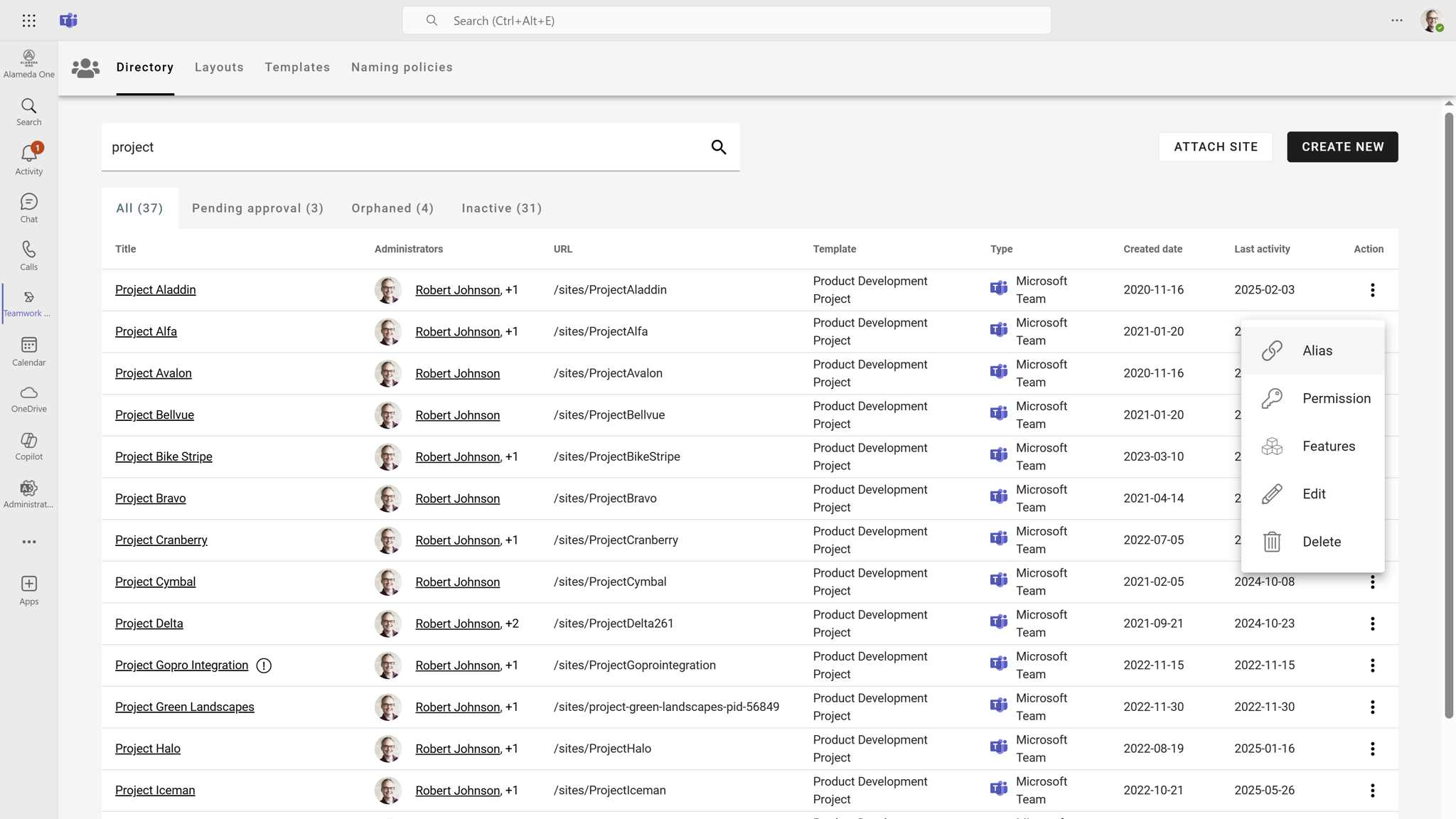 Omnia comes with enhanced Teams governance for administrators.