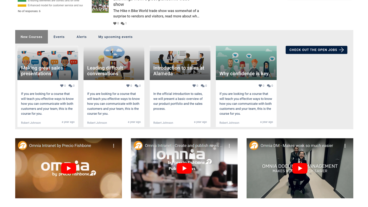 Intranet leadership communication using promoted videos and visual storytelling to reinforce strategy and vision