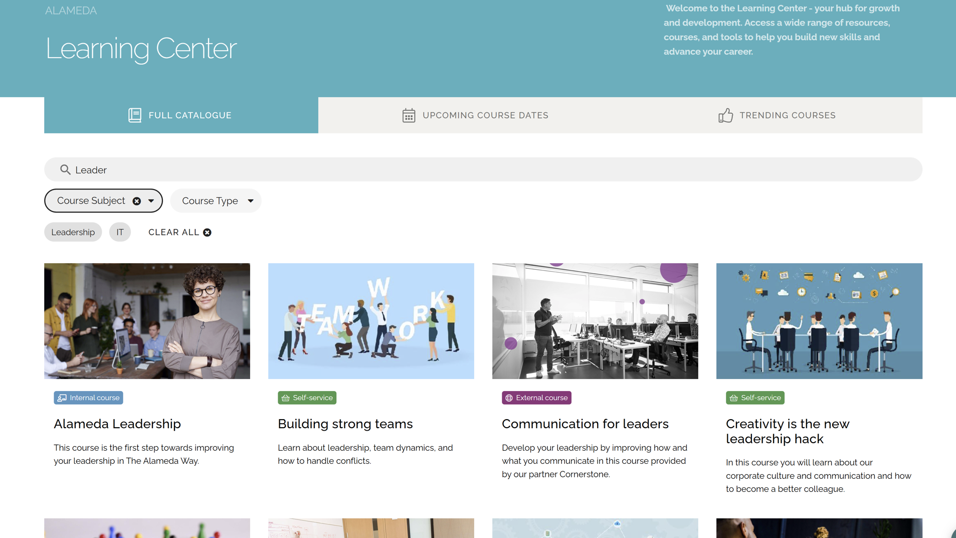 Intranet for Government Example: government intranet learning center displaying courses and resources that enhance employee engagement and professional development.