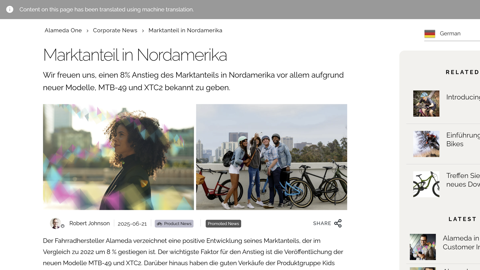 AI features in intranet translating content across languages with reviewer workflows for quality assurance.